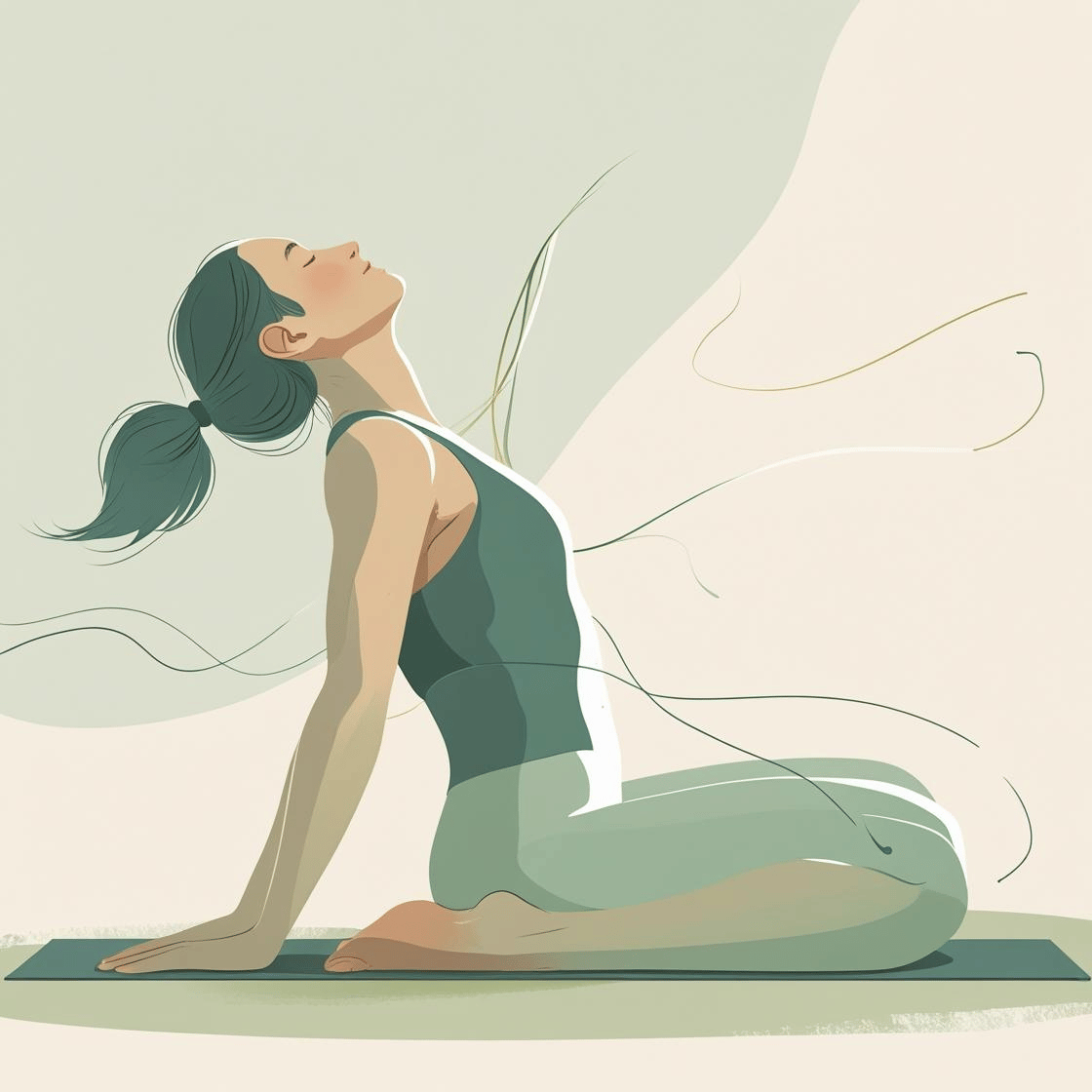 Ilustração de pessoa praticando yoga para Alívio Dores Vitalidade Corporal e saúde