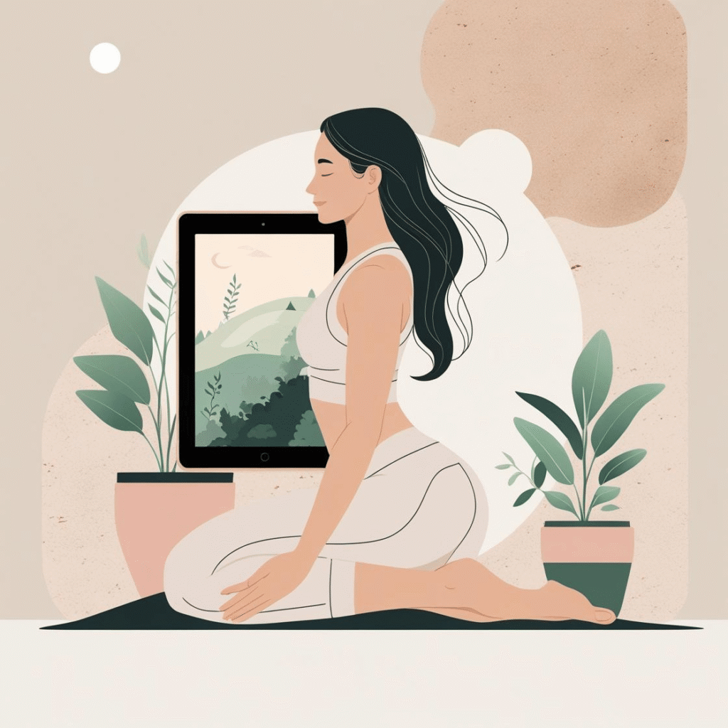 Aulas de Yoga Online Estúdio Budag pessoa em postura de meditação em ambiente doméstico